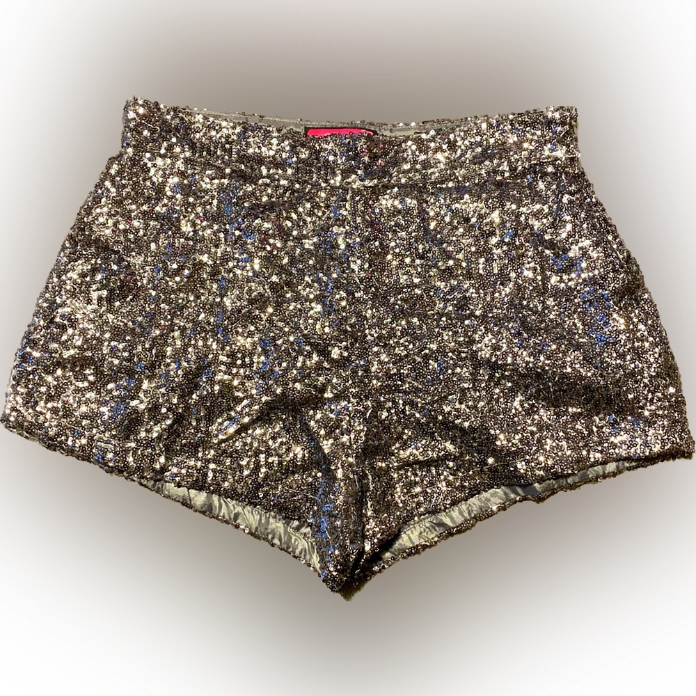 Say What? Silver Sequin Shorts (NWT)